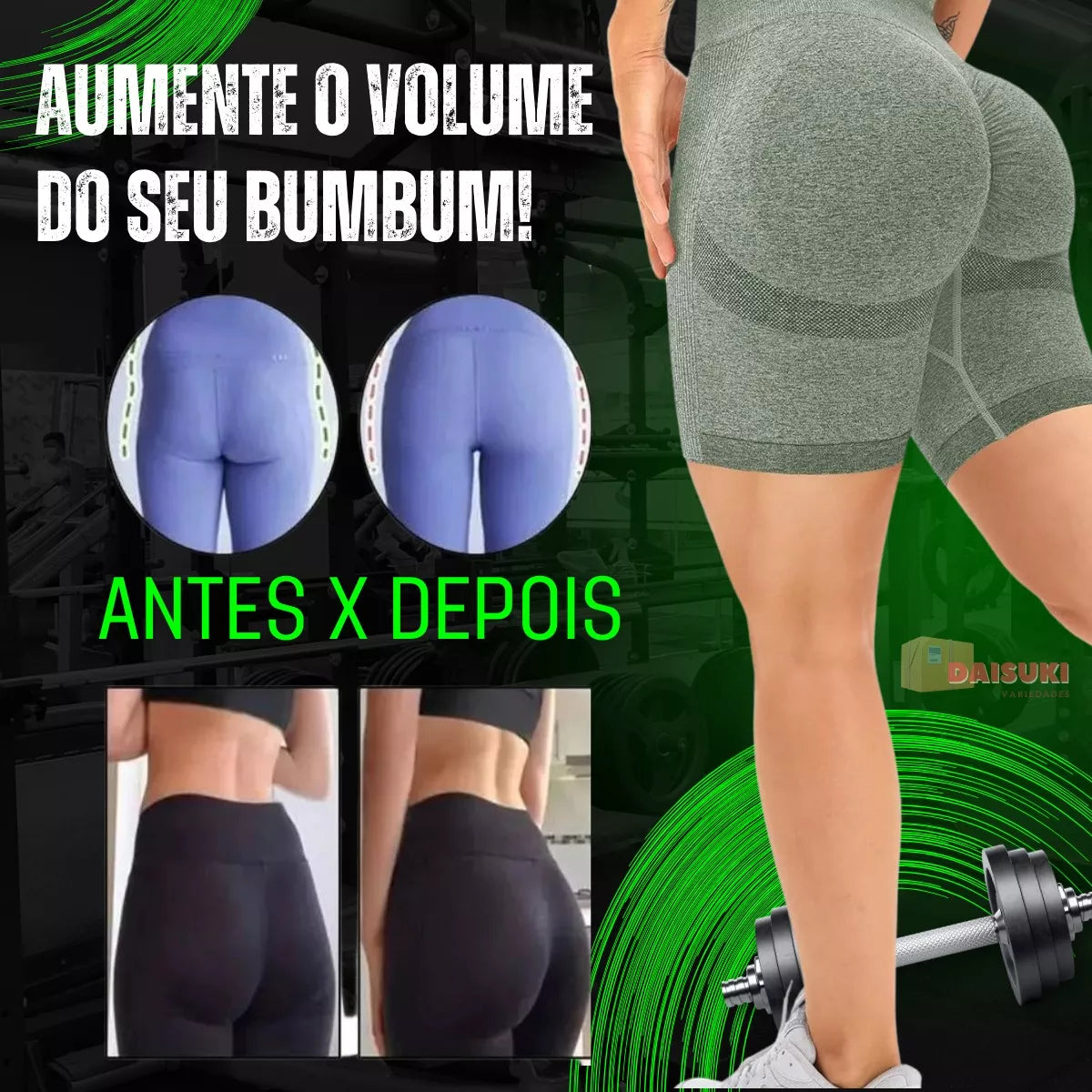 Short Feminino Empina Bumbum