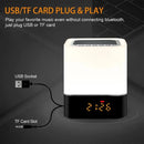 Parlante Bluetooth con  reloj y lámpara de mesita de noche