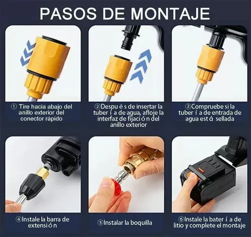 HIDROLAVADORA PORTATIL +  2 BATERIAS 48W GRATIS