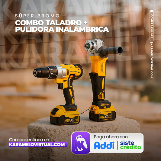 COMBO TALADRO Y PULIDORA INALAMBRICO