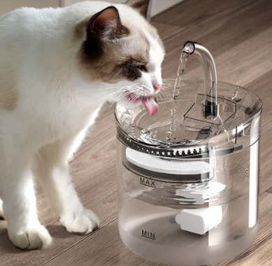 Fuente de agua para gatos con sensor