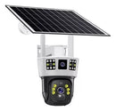 Camara exteriores 3 lente con panel solar y sensor de movimiento robotica
