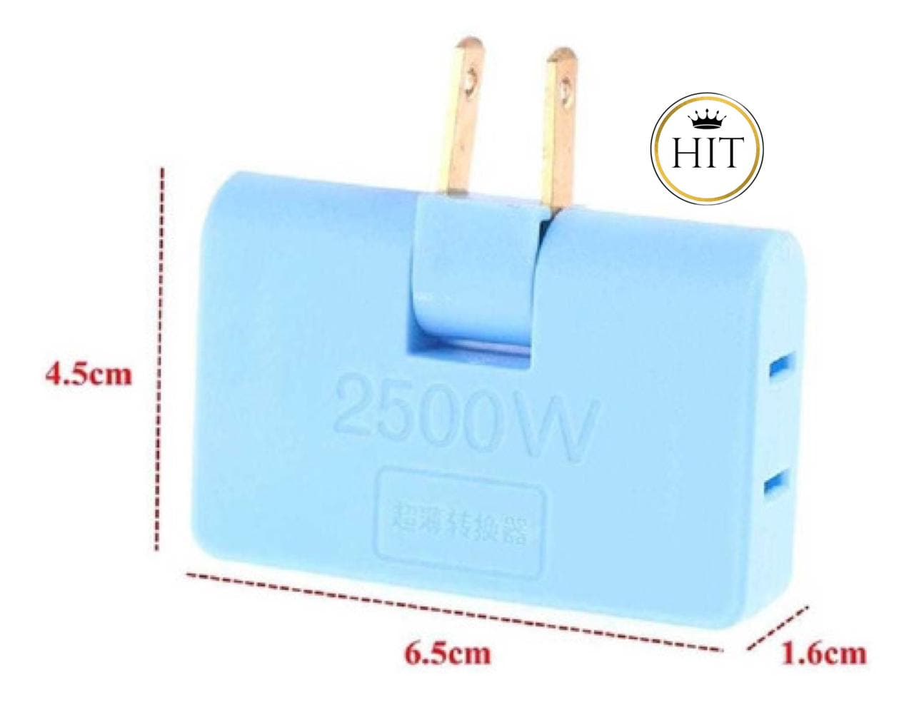 Adaptador De Toma Corriente 3 Salidas Giratorio 180 Grado