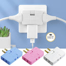 Adaptador De Toma Corriente 3 Salidas Giratorio 180 Grado