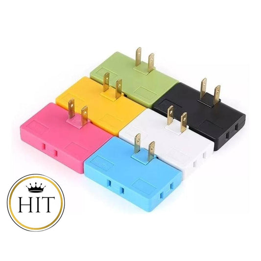Adaptador De Toma Corriente 3 Salidas Giratorio 180 Grado