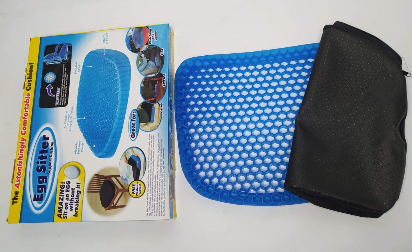 Cojín Ergonómico Para Silla En Silicona + Funda Protectora