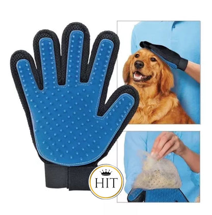 Guante True Touch Para Peinar Acariciar Gatos Y Perros