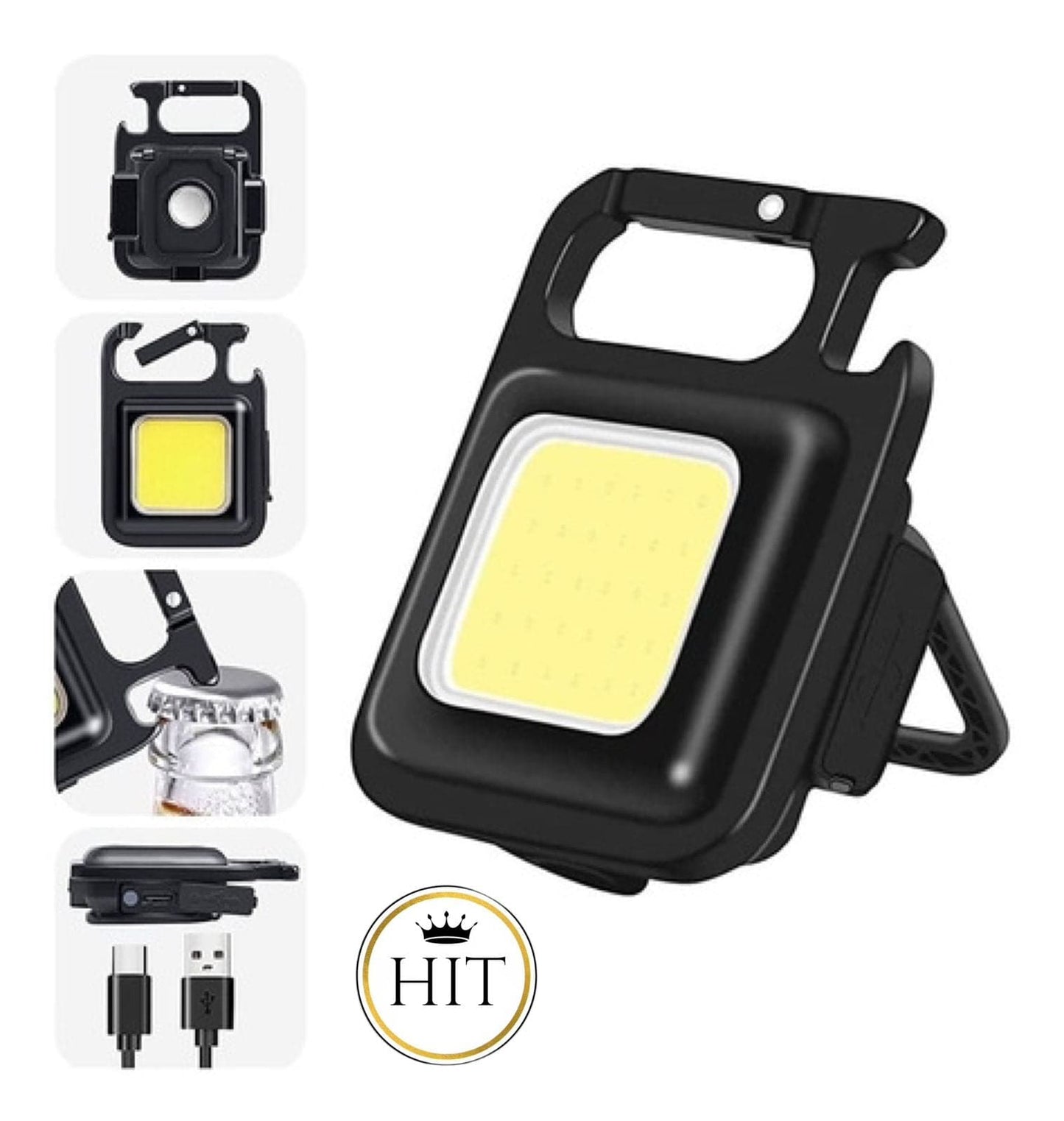 Linterna Potente Llavero 500lm Recargable Multiusos