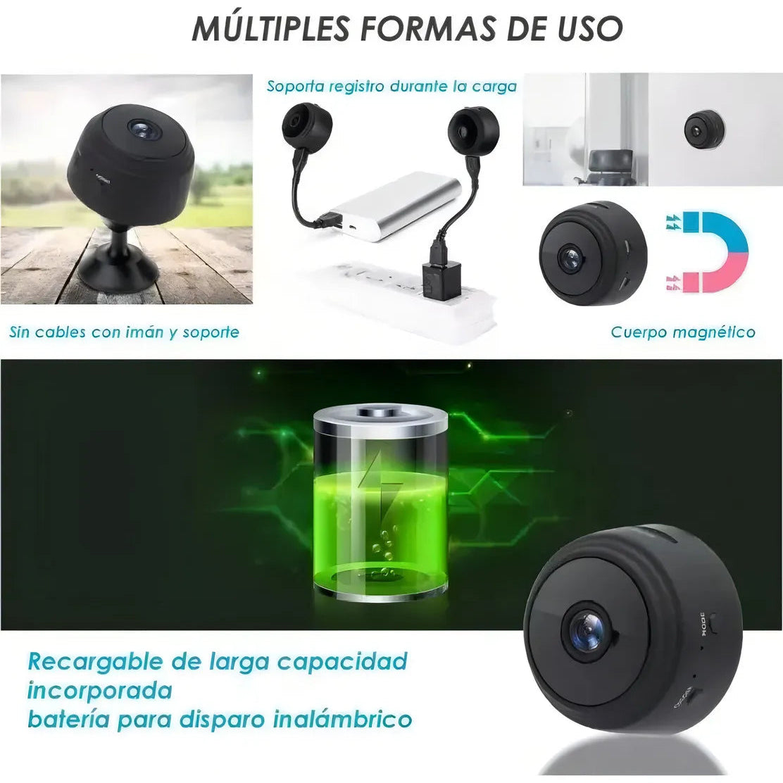 [PAGUE 1, LLEVE 2] EspíaSmart - MINI CAMERA VIGILANCIA 360 WIFI