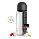 Termo Pastillero Botilo Agua Organizador De Pastillas 2 En 1